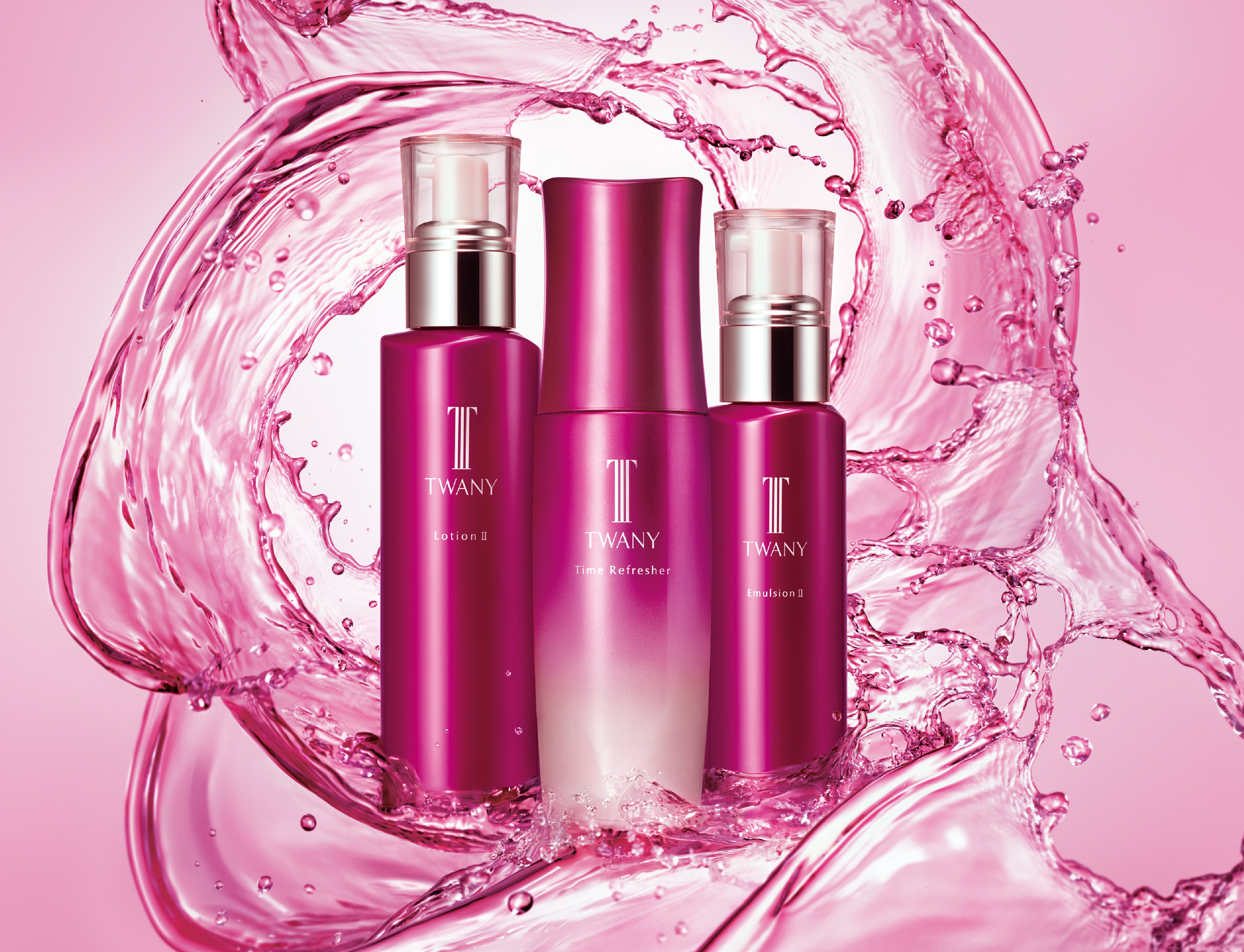 3ステップの角層アプローチで、うるおいめぐるハリ肌へ。TWANY