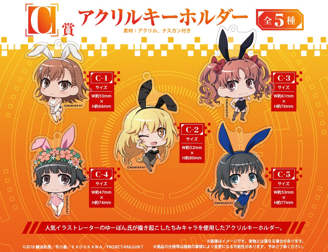 2022年・2024年に販売した「『とある科学の超電磁砲T』オンラインくじ