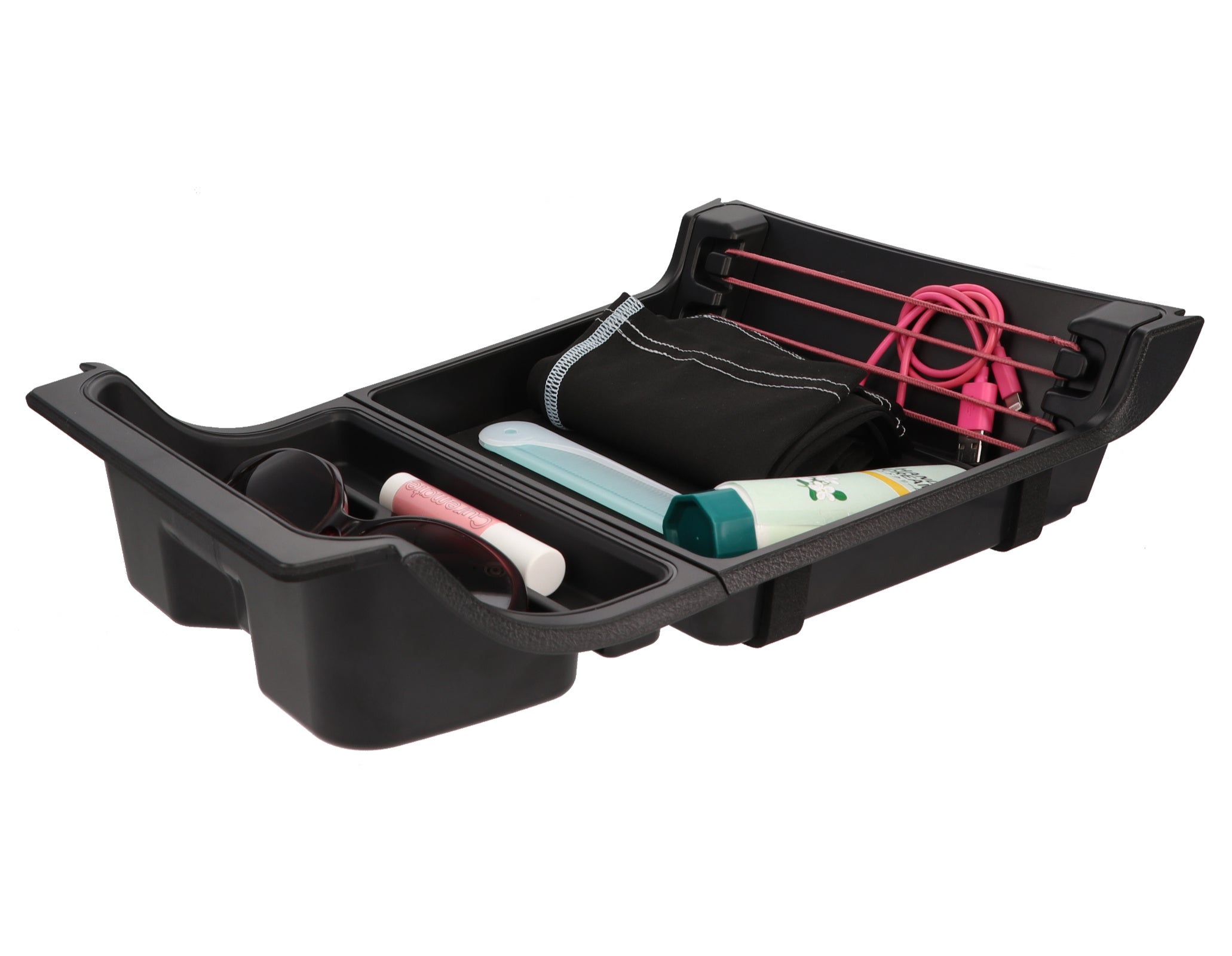 エクストレイルのコンソール専用。2分割式でぴったりフィットの収納