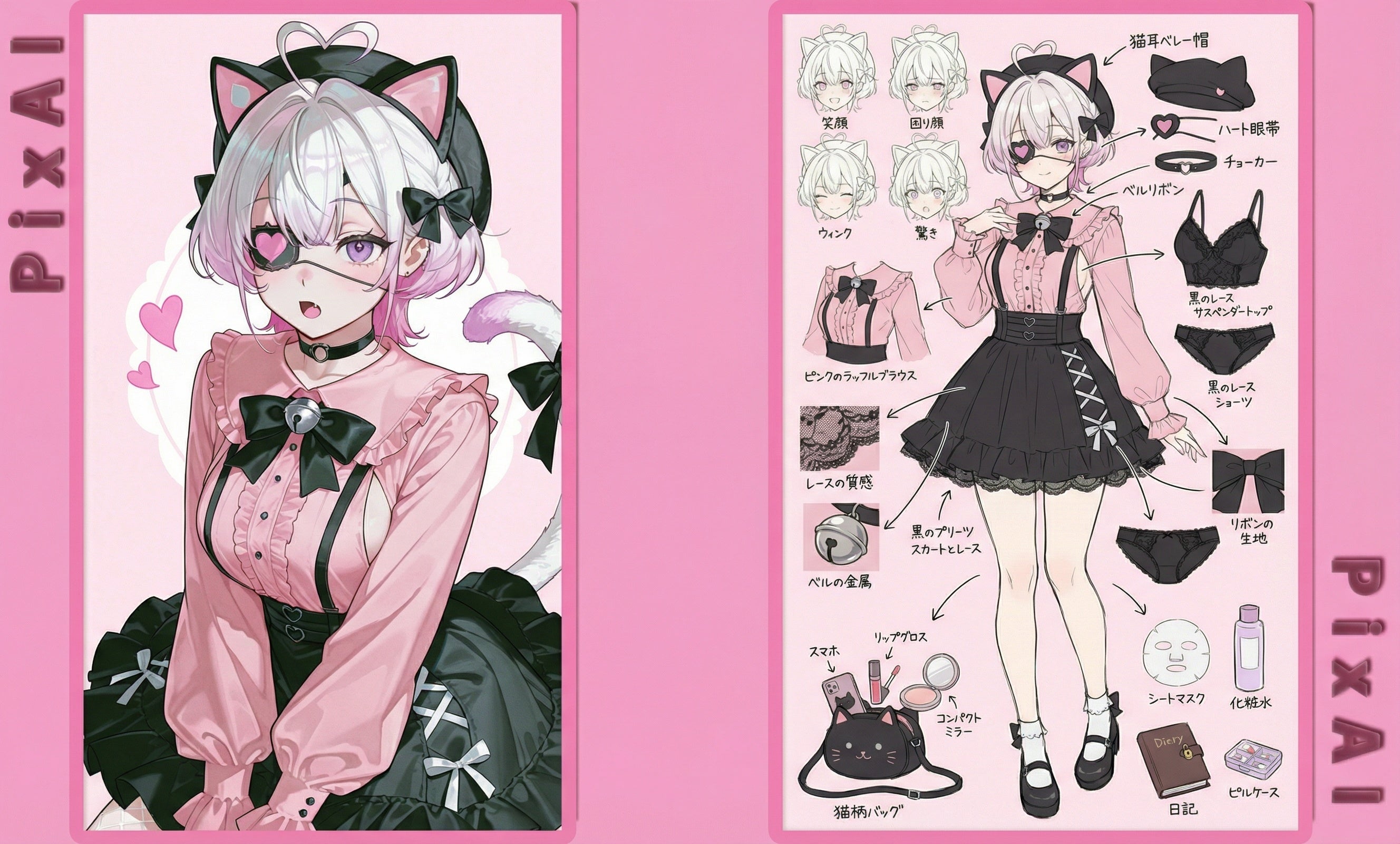 PixAI、創作基盤としての機能を拡充、キャラクターシート生成機能を