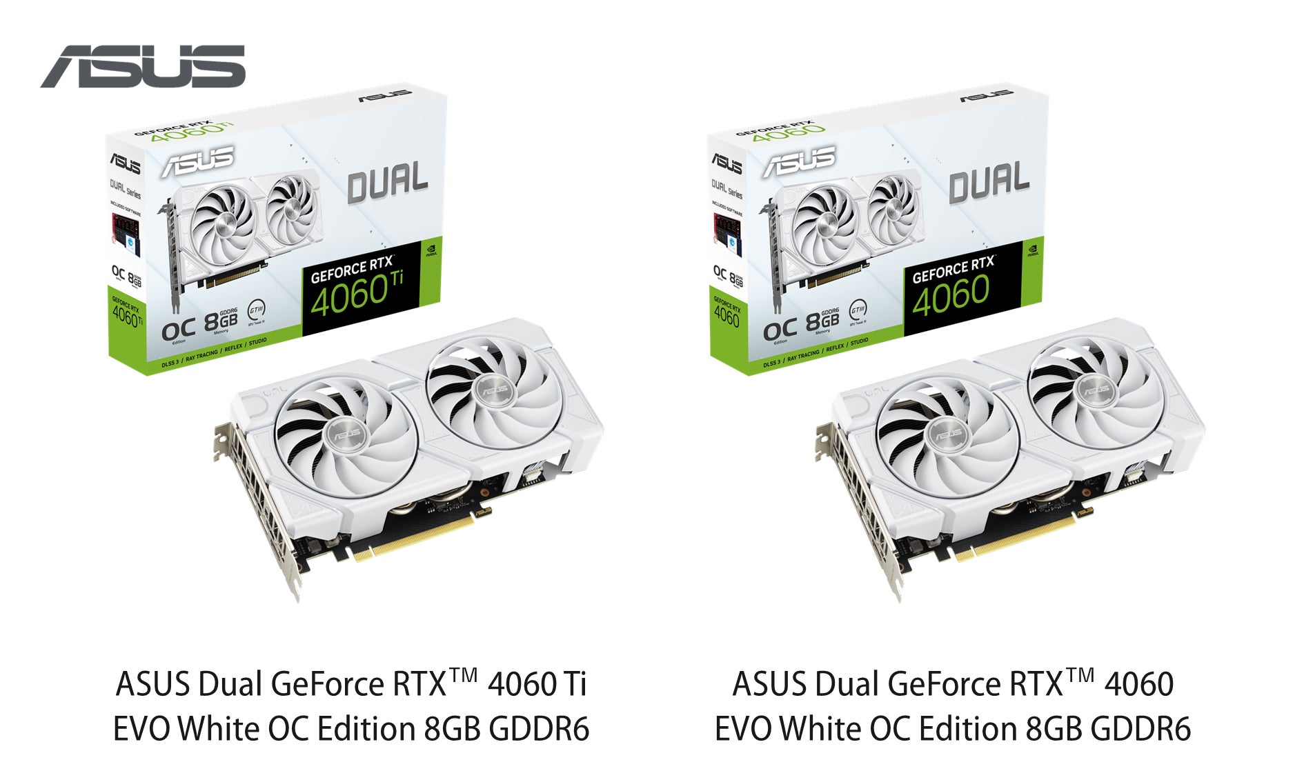 ASUSのDual EVOシリーズよりNVIDIA® GeForce RTX™ 4060 Ti / RTX™ 4060