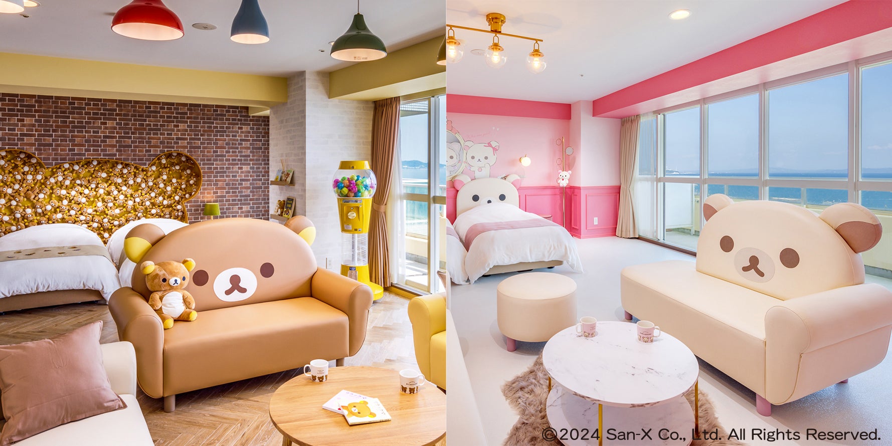 マホロバ・マインズ三浦、「リラックマ コラボルーム」のぬいぐるみ