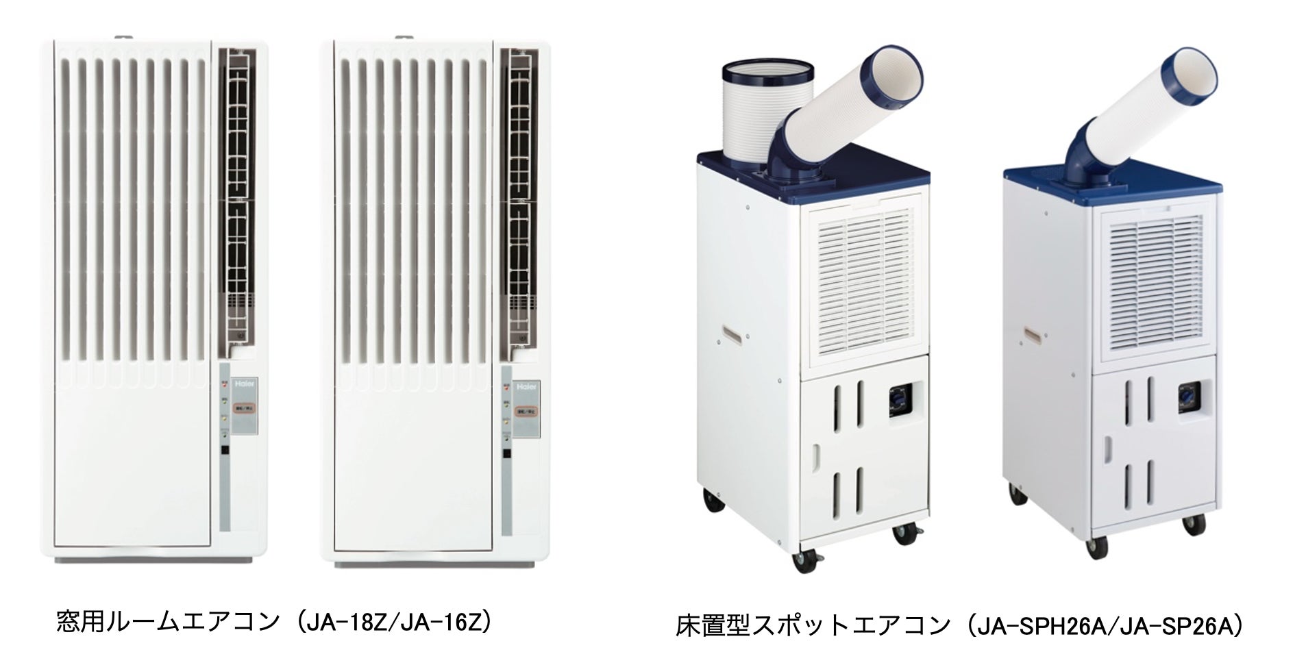 ハイアール、室外機・工事不要で簡単設置ができる「窓用ルームエアコン