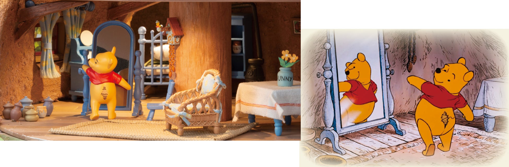 くまのプーさん」の名場面をツリー型ドールズハウスで再現 週刊