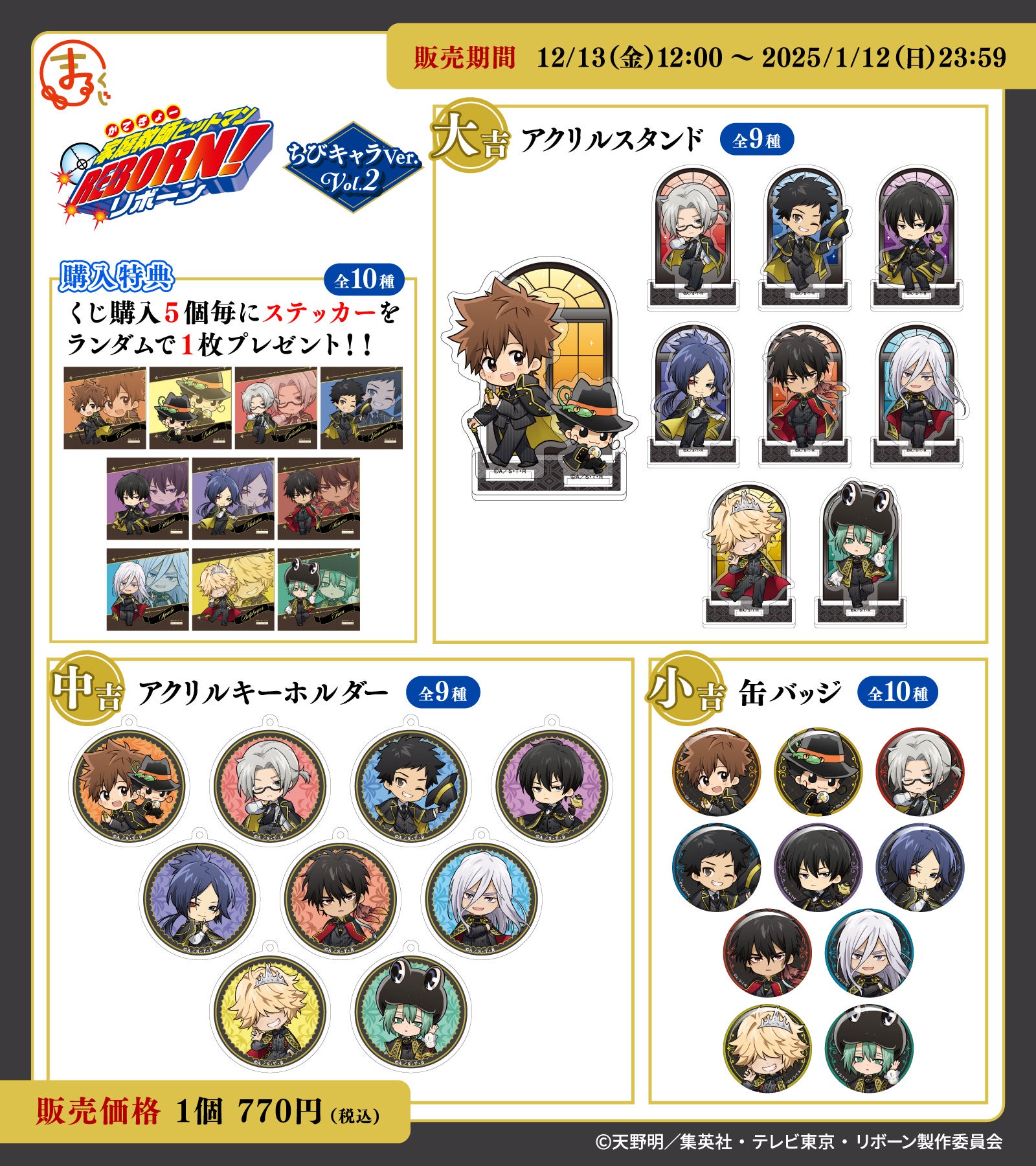 まるくじ』にて、『家庭教師ヒットマンREBORN!』の描き起こしちび