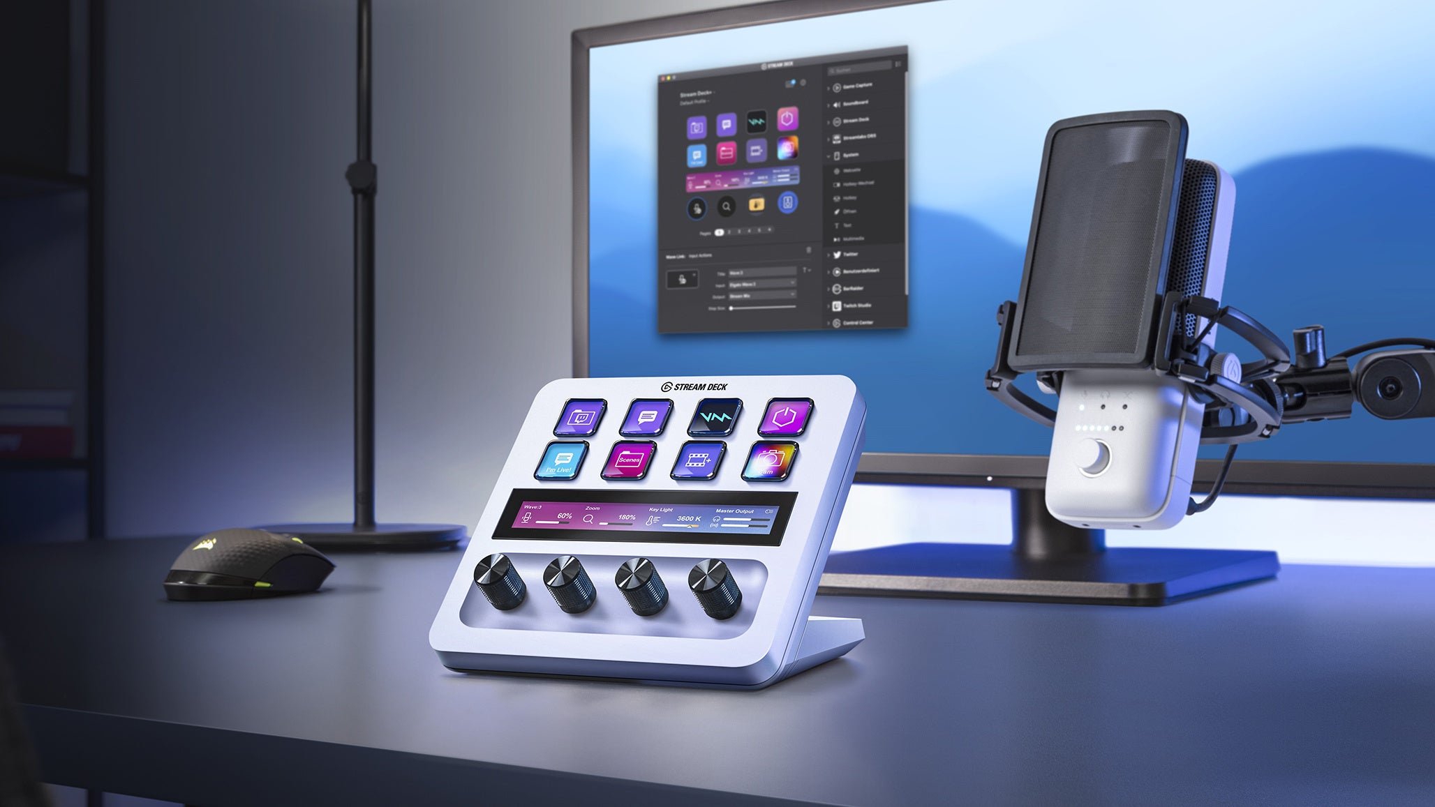 ダイヤルやタッチパネルを搭載したショートカットデバイスElgato