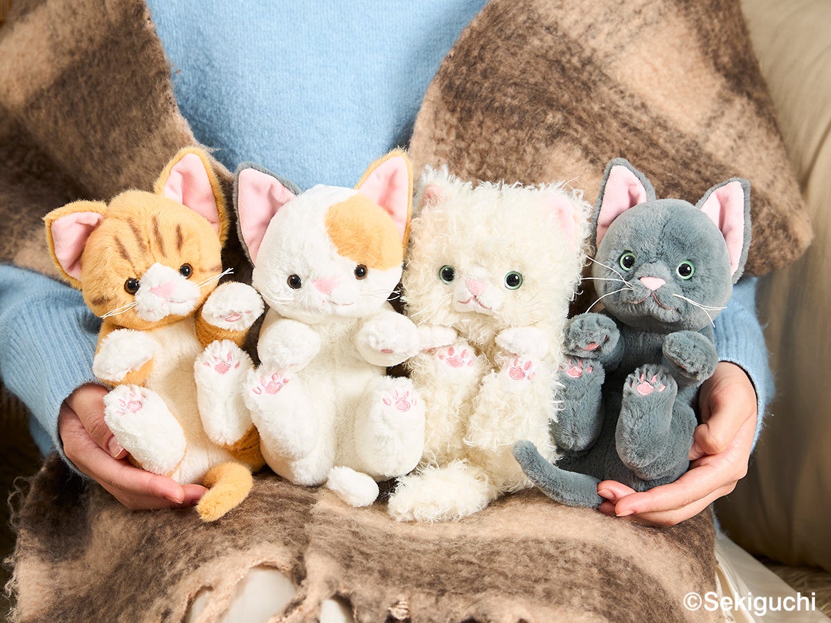 セキグチ】オリジナルシリーズ「ころりんぬいぐるみ ねこ」が2026年2月
