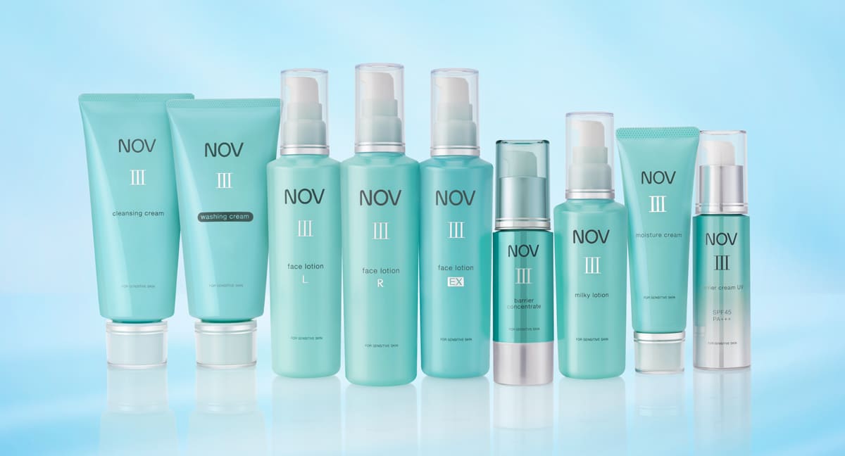 9月9日】敏感肌のための低刺激性化粧品『ノブ』のⅢシリーズから