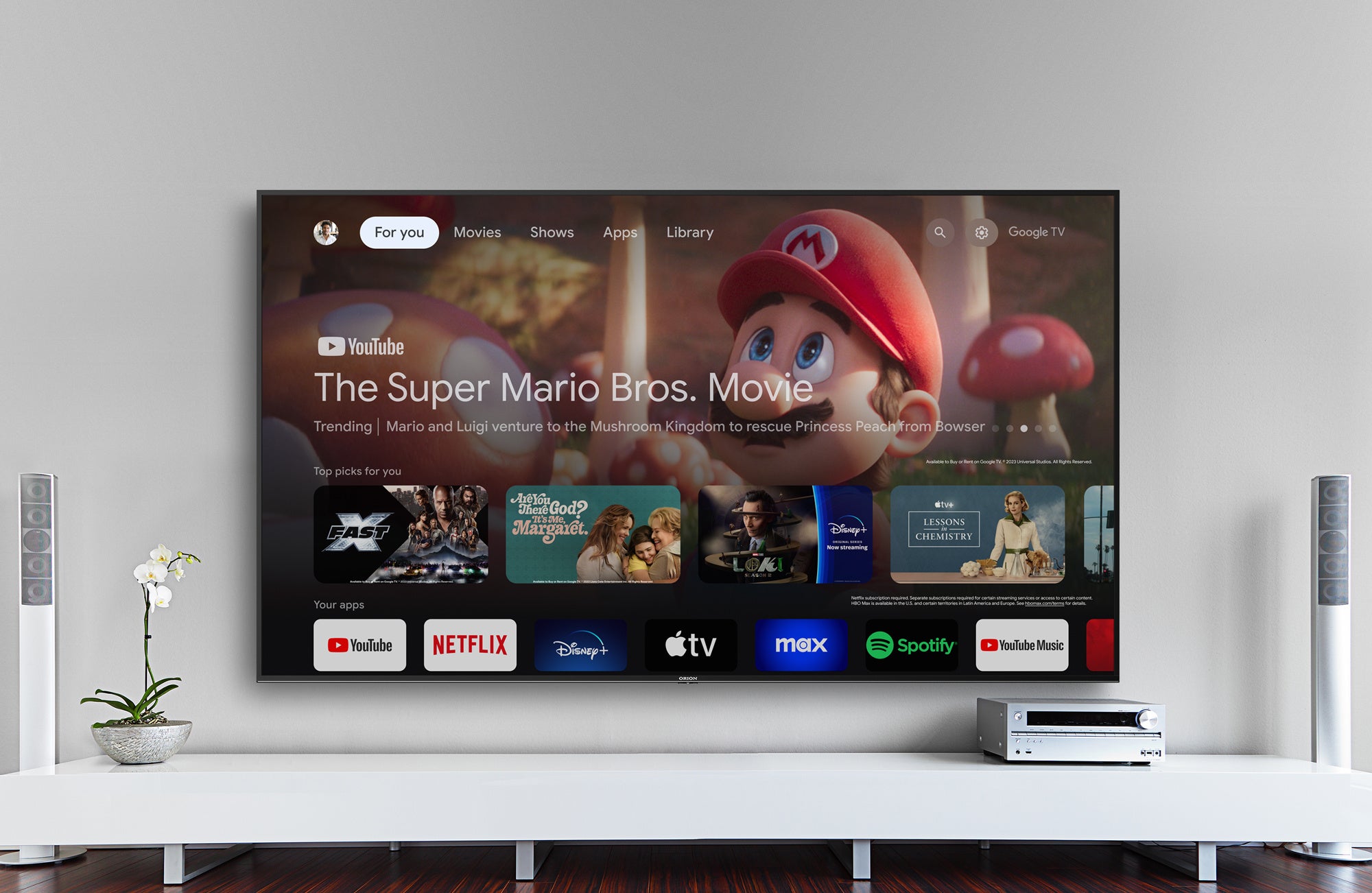 ORION史上最大サイズとなる98v型モデル誕生！「ORION Google TV搭載