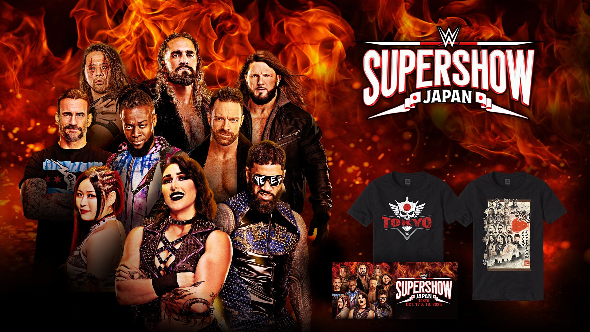 WWE来日記念オフィシャルグッズが10月10日より販売開始！ | ファナ