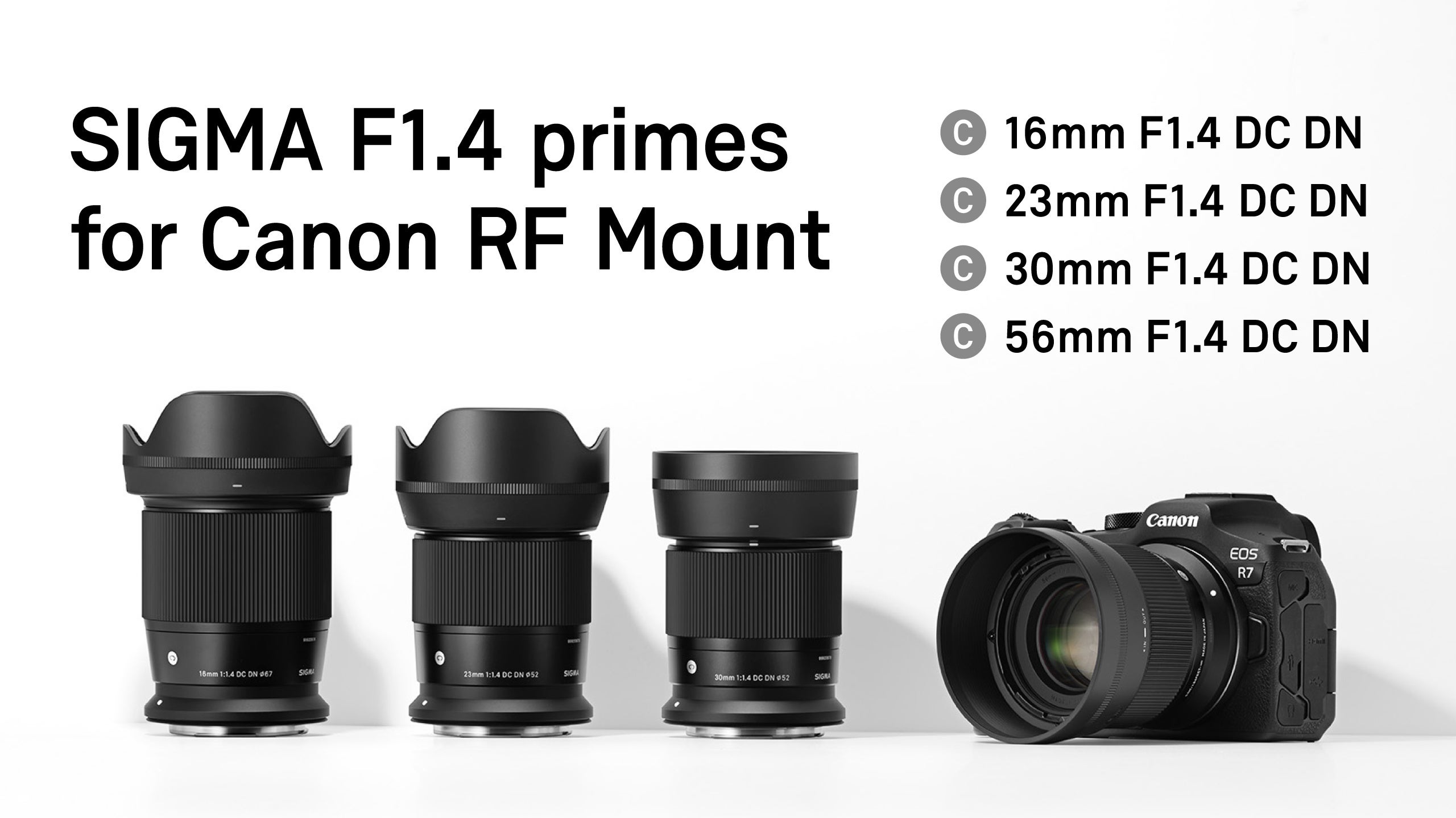 キヤノンRFマウント用F1.4単焦点レンズ4本の発売時期決定のお知らせ