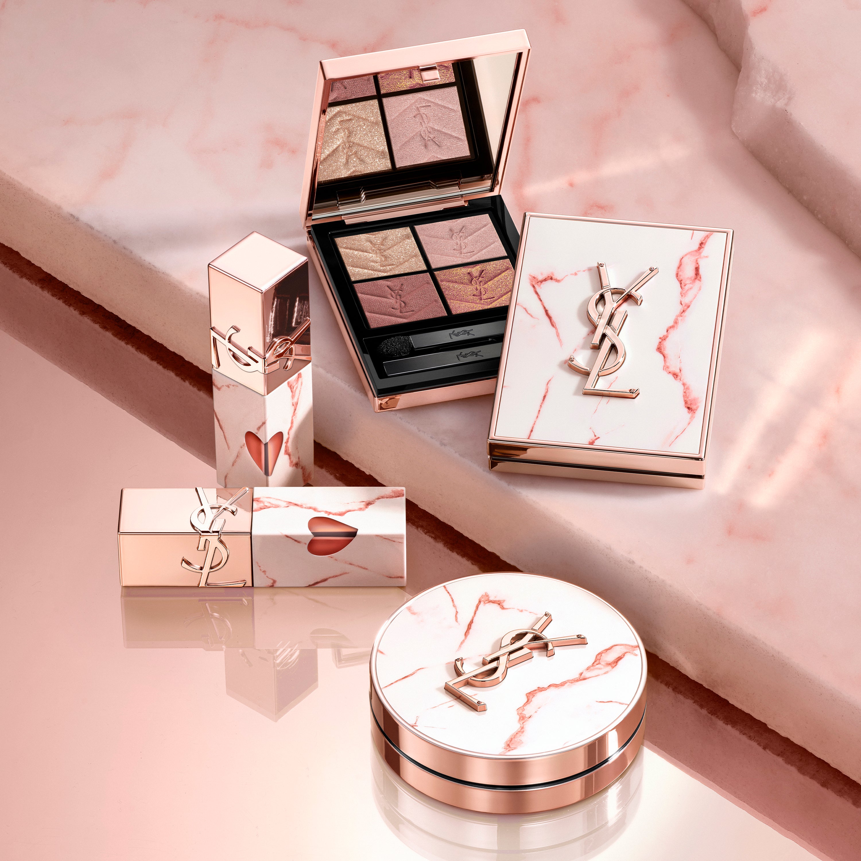 YSL BEAUTY】ピンクマーブルのパッケージデザインに包まれた限定メイク