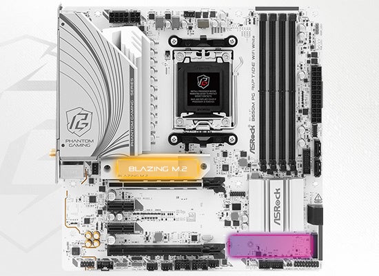 ASRockから、AMD B650 Wi-Fi6E+Bluetoothモジュールが付属したホワイト