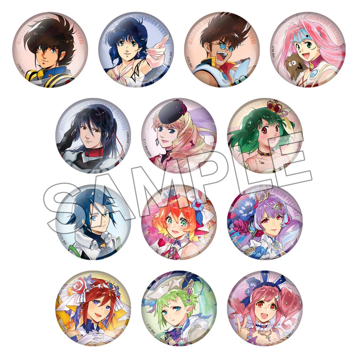 マクロス ワンダーフェスティバル2016 缶バッジ 6個セット マクロス