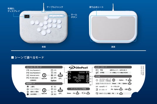 Wizard Room、次世代レバーレスアケコン「GlimPearl」12月5日より販売