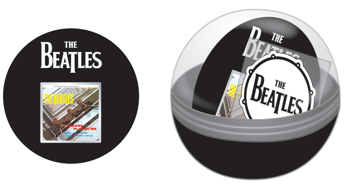 アーティストのアルバムジャケットやロゴをデザインしたピンズカプセル