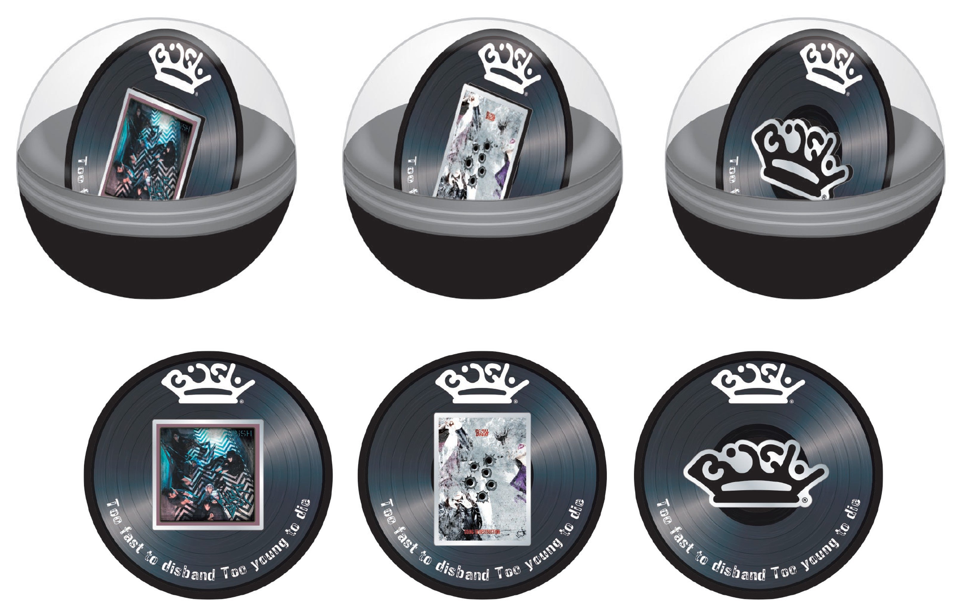 アーティストの作品アートワークやロゴをデザインしたカプセルトイ