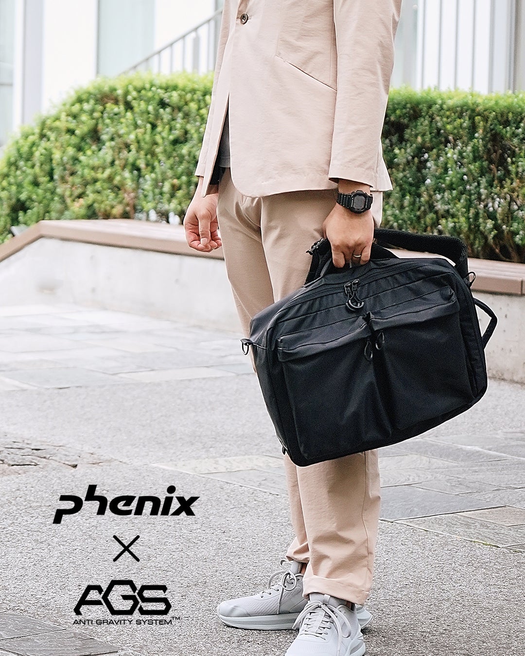 歩くほど、軽くなる。phenixから「無重力リュック」が登場。「AGS