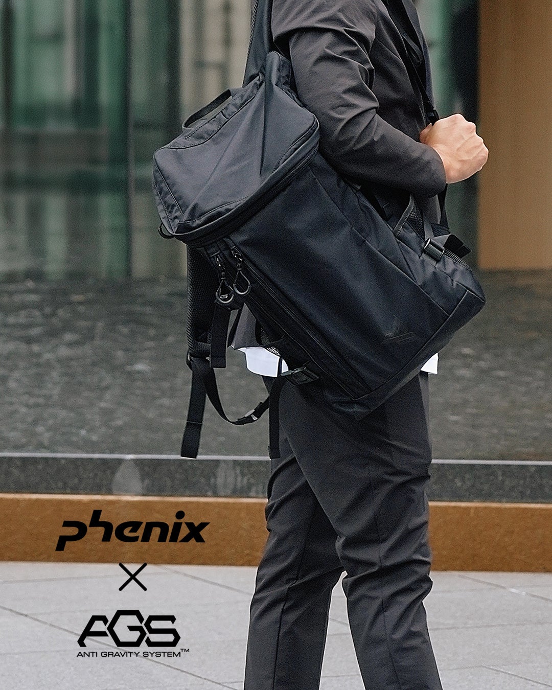 歩くほど、軽くなる。phenixから「無重力リュック」が登場。「AGS