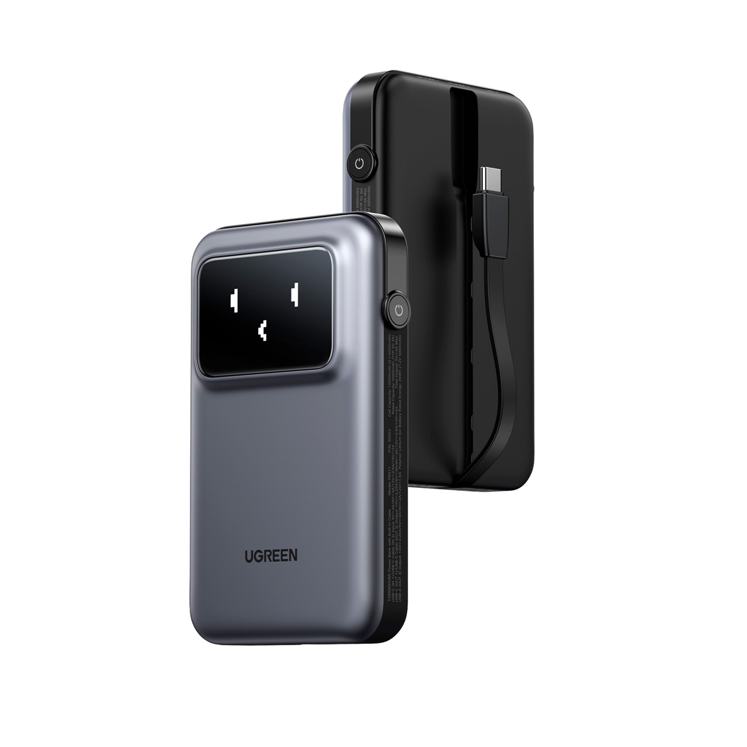 UGREEN Uno 10000mAh ケーブル内蔵型モバイルバッテリー｜見ている