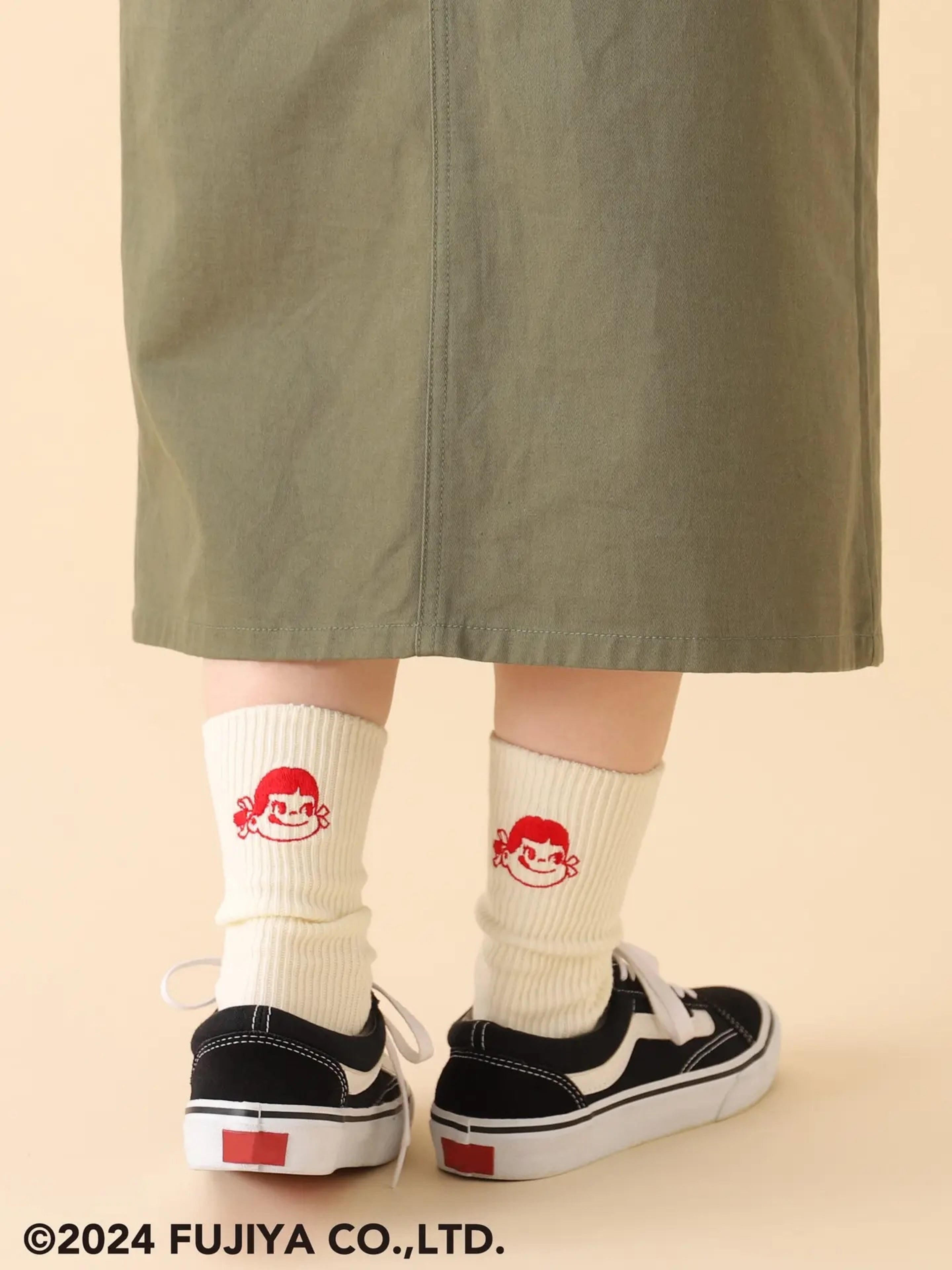 ペコちゃんとTabioのコラボソックスが登場。2024年3月15日(金)から