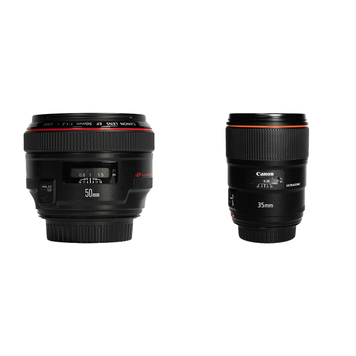 レンタル - Canon 至極のボケ味！単焦点レンズ2本セット EF35mm F1.4L
