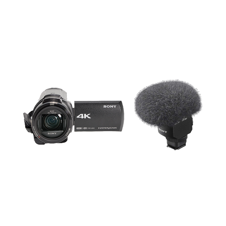 SONY FDR-AX45 ビデオカメラ(ジャンク)＋マイクECM-GZ1M SONY FDR-AX45