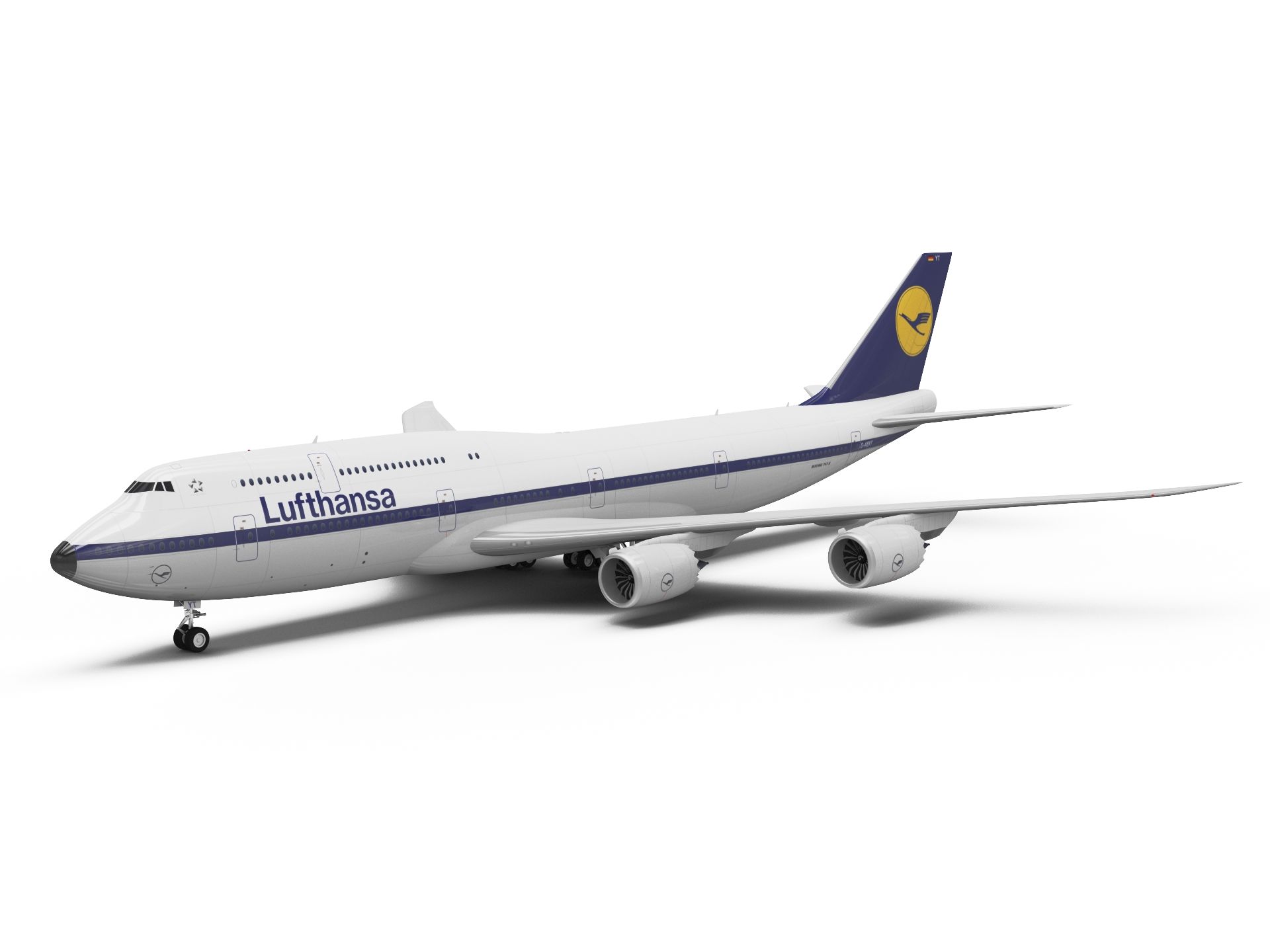 ルフトハンザ航空のボーイング747-8がレトロなデザインで登場。 3D