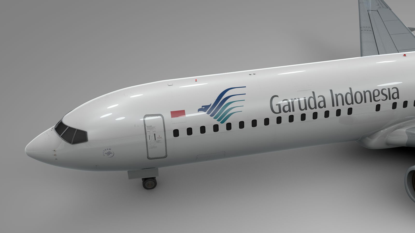 ガルーダ・インドネシア航空 ボーイング737-800 L445 3Dモデル $170