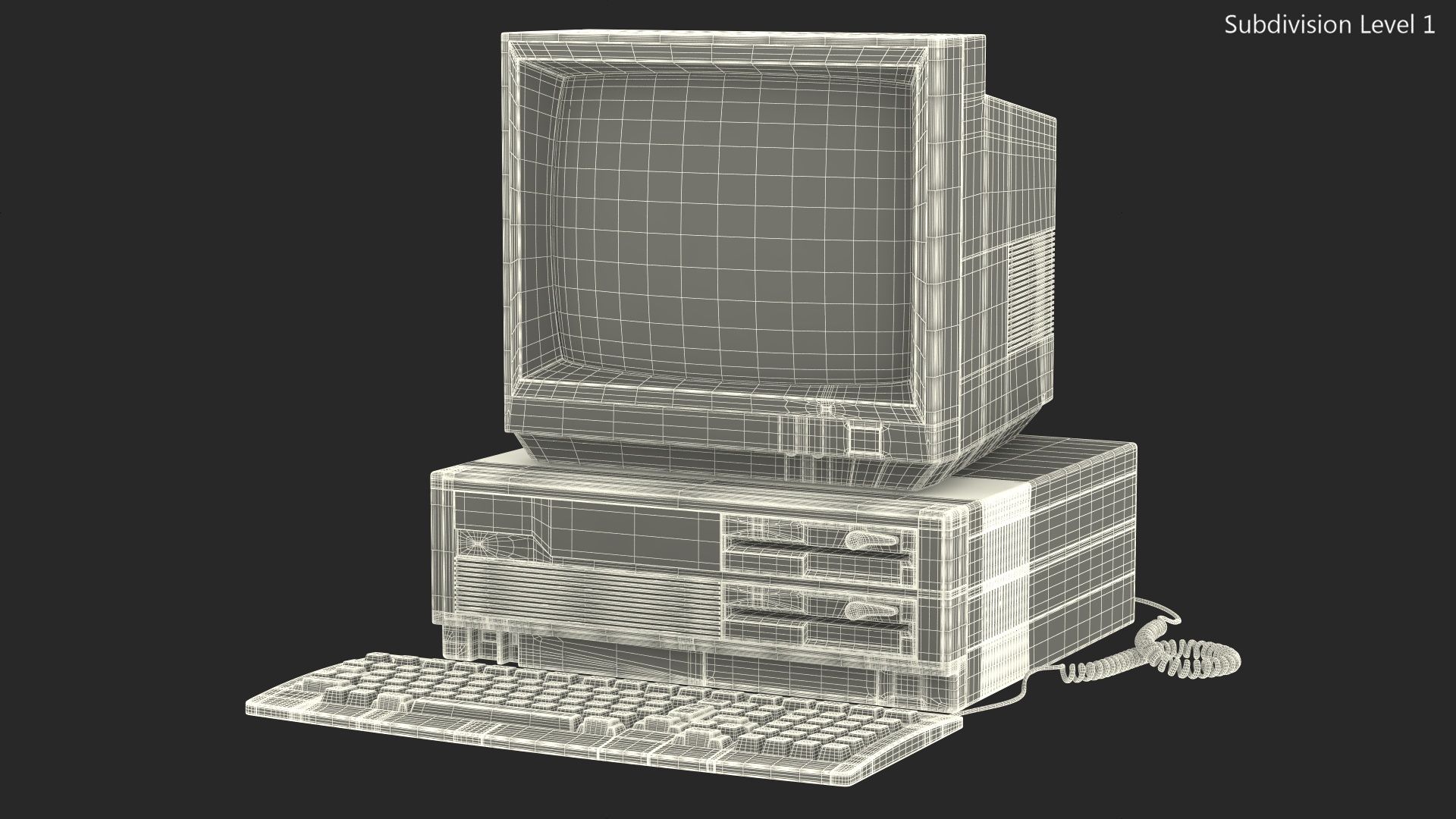 日本のレトロパソコン NEC PC 98 3Dモデル $79 - .max .3ds .blend