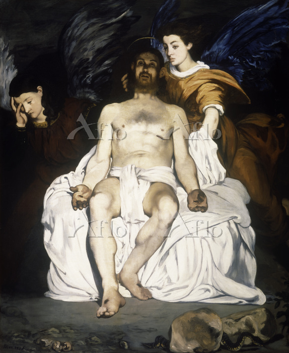 マネ「死せるキリストと天使たち」 [32806618]のアート作品 - アフロ