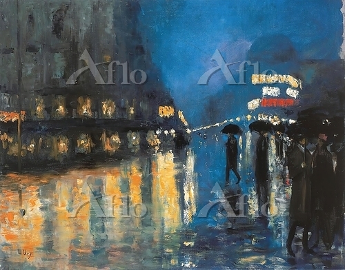 レッサー・ユリィ「夜のポツダム広場」 [184110009]のアート作品 - アフロ