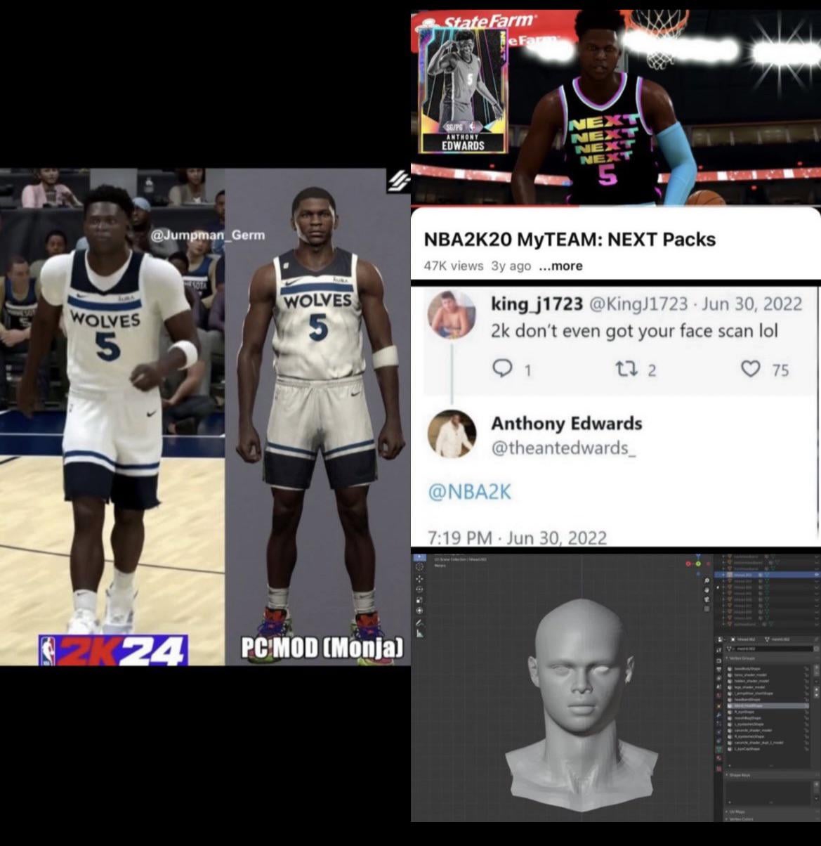 アンソニー・エドワーズ NBA 2K25 : r/NBA2k