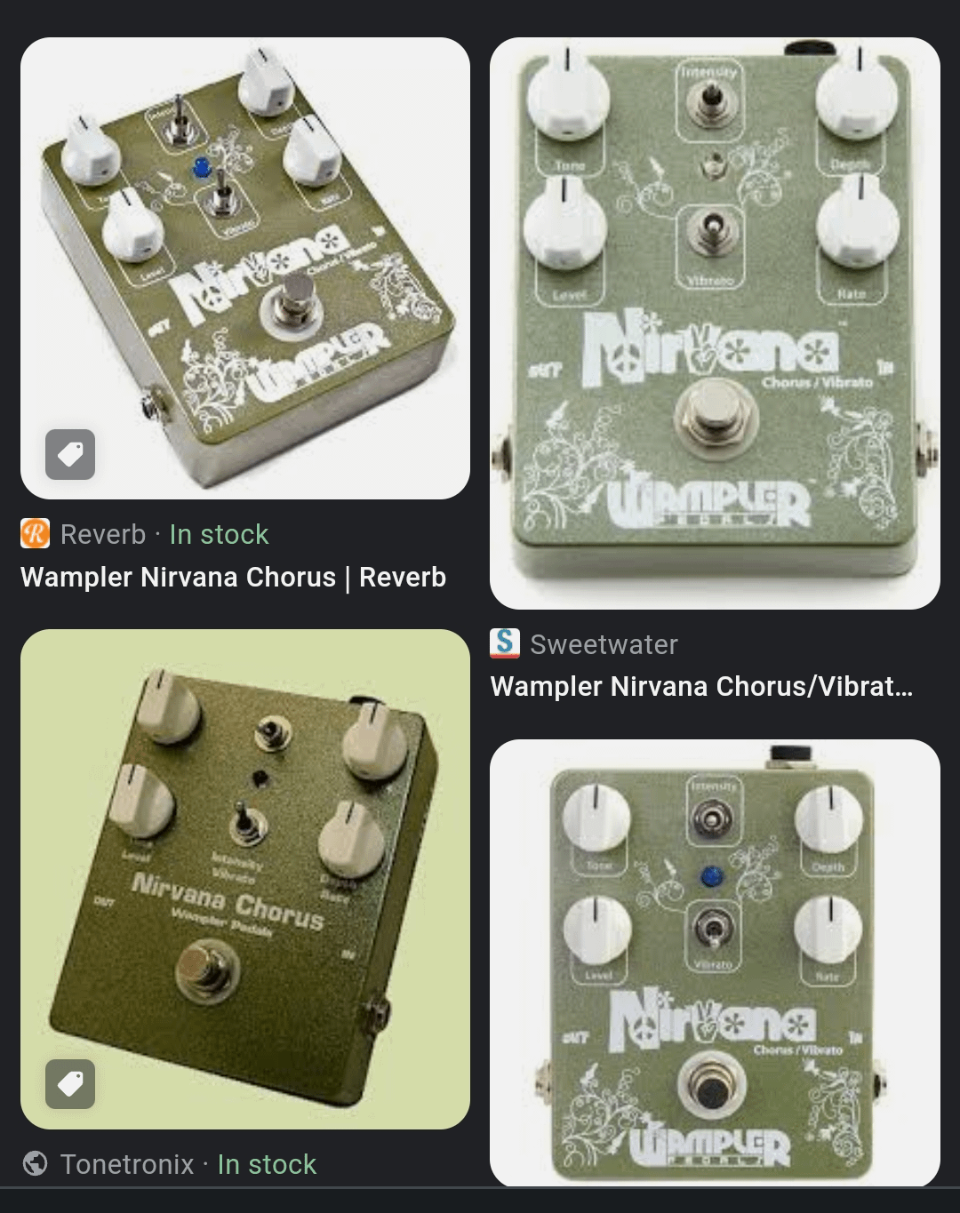 does this Nirvana by Wampler chorus/vibrato have any similarities