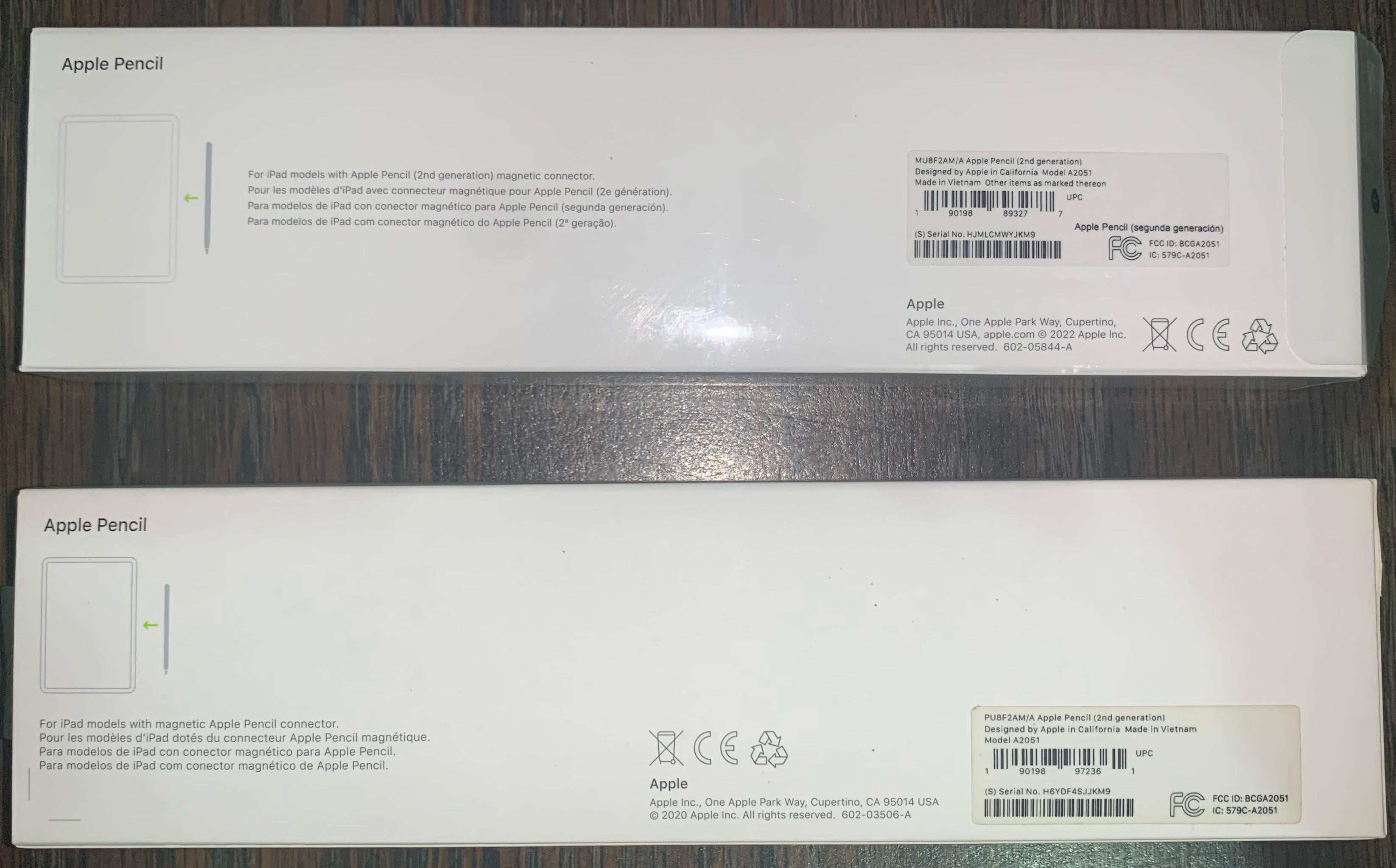 Amazonで偽物のApple Pencilを買っちゃった？ (上が新品、下が古い