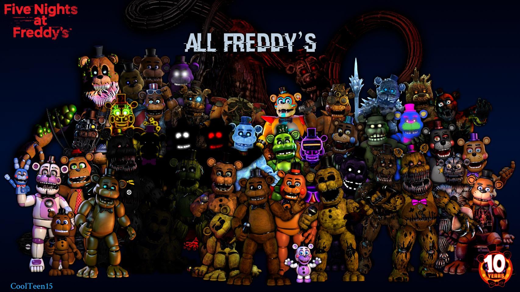 FNAF 10周年記念 全フレディ : r/fivenightsatfreddys