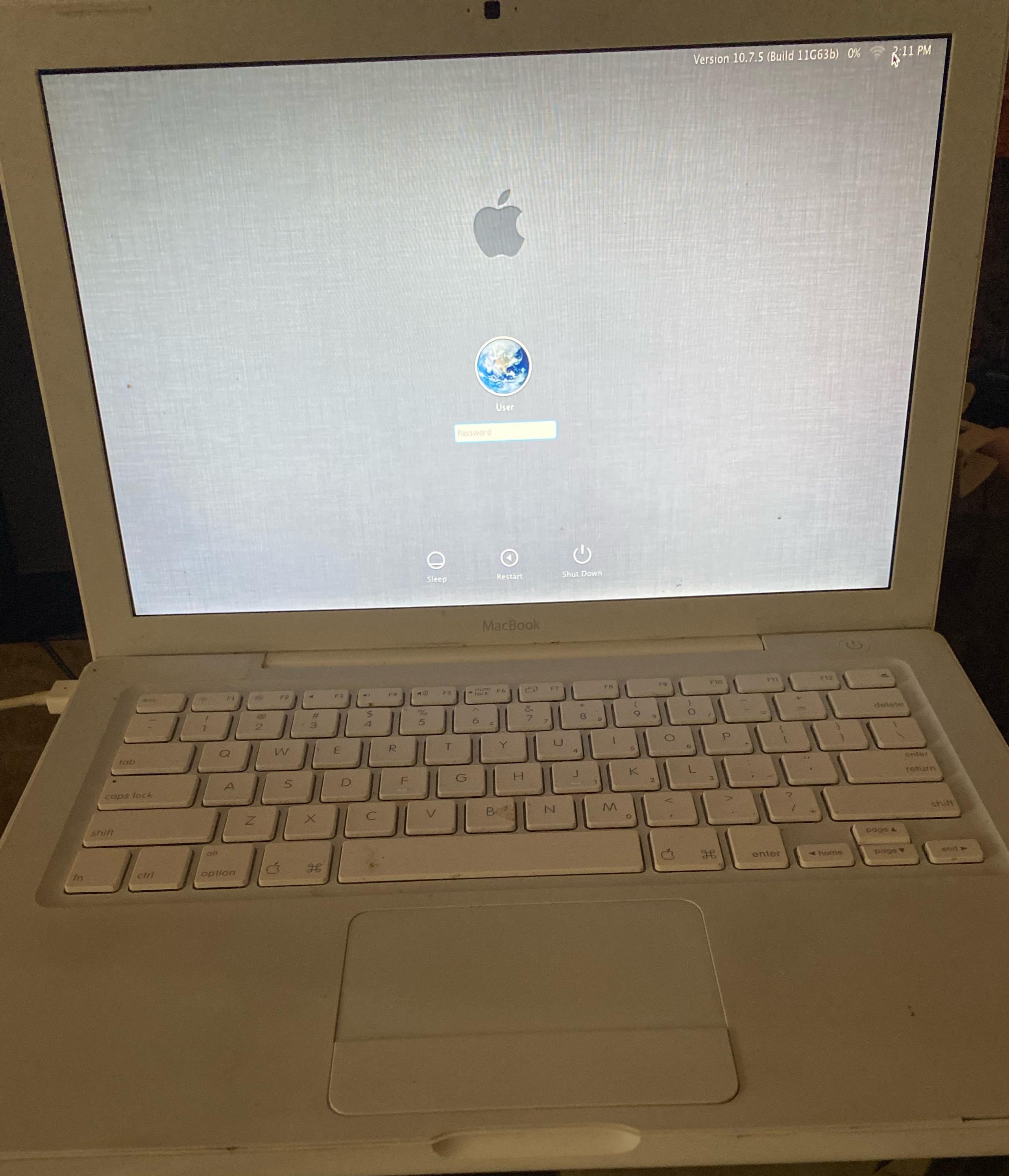 2006年後半のMacBook A1181で、データを失わずにパスワードをリセット