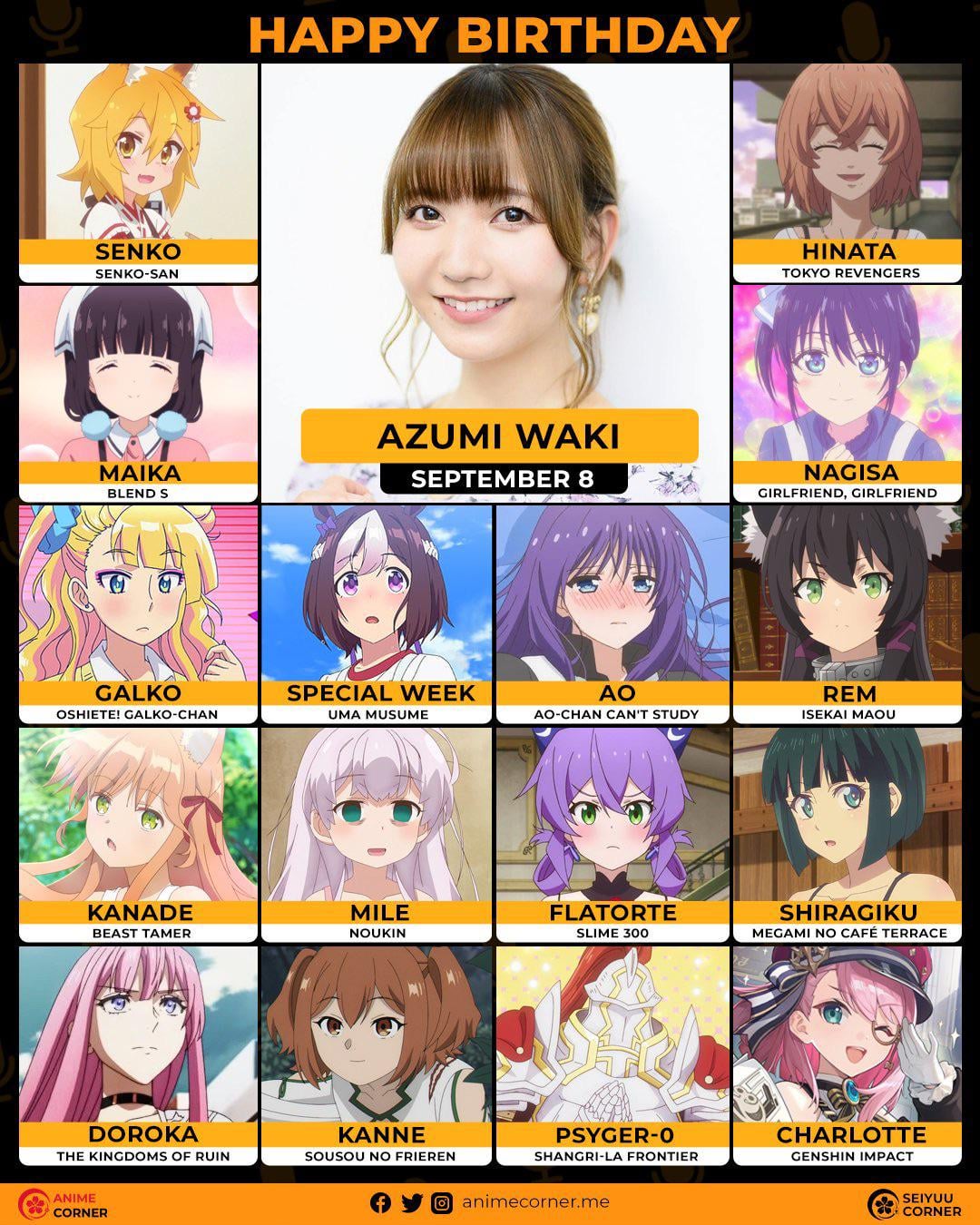 Happy 30th birthday to Azumi Waki who voiced Nea! : r/Priconne