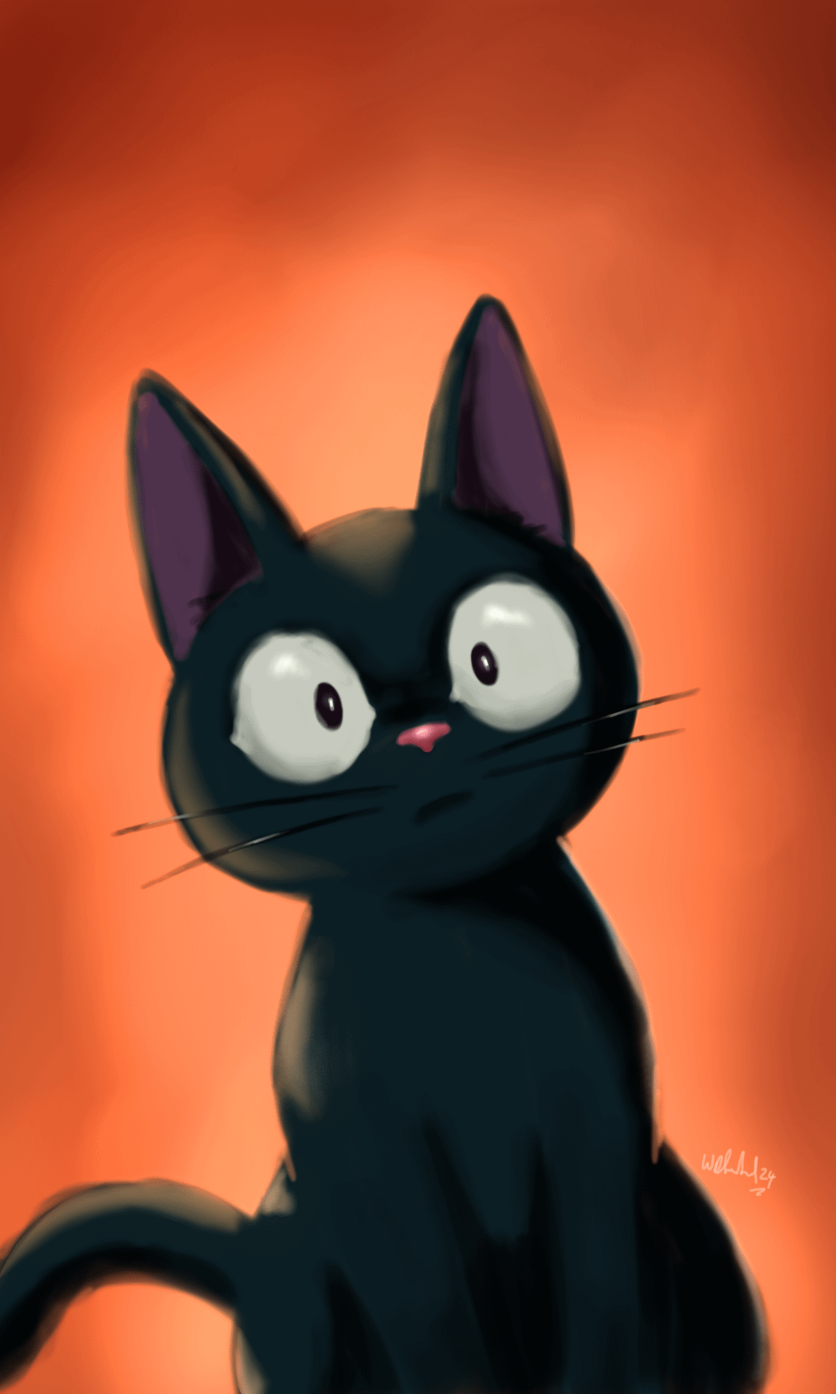 ジジ猫のデジタルイラスト #noai : r/ghibli