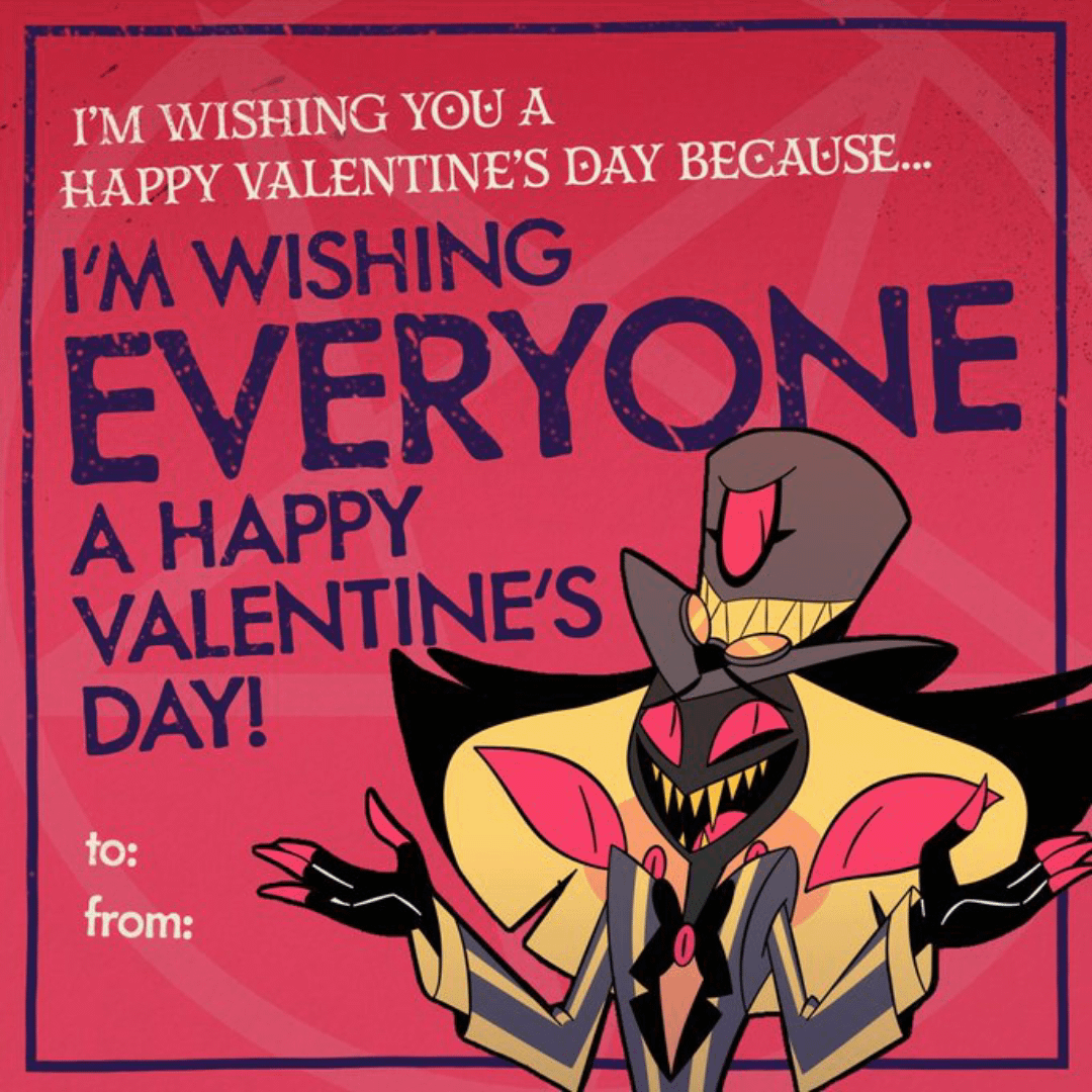 公式ハズビンホテル バレンタインデーカード : r/HazbinHotel