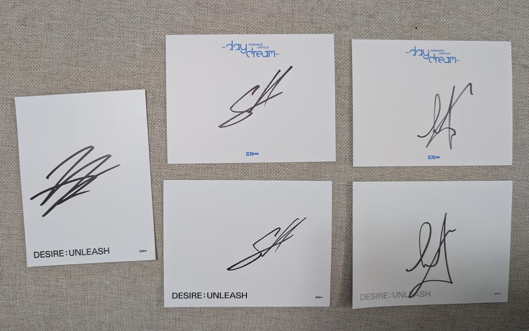 ソンフンとヒスンのサイン入りマグネット : r/enhypen