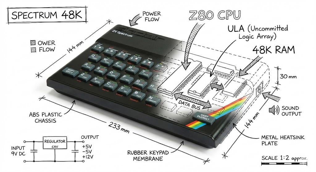 Spectrum48k infographic courtesy of Nano Banana Pro : r/zxspectrum