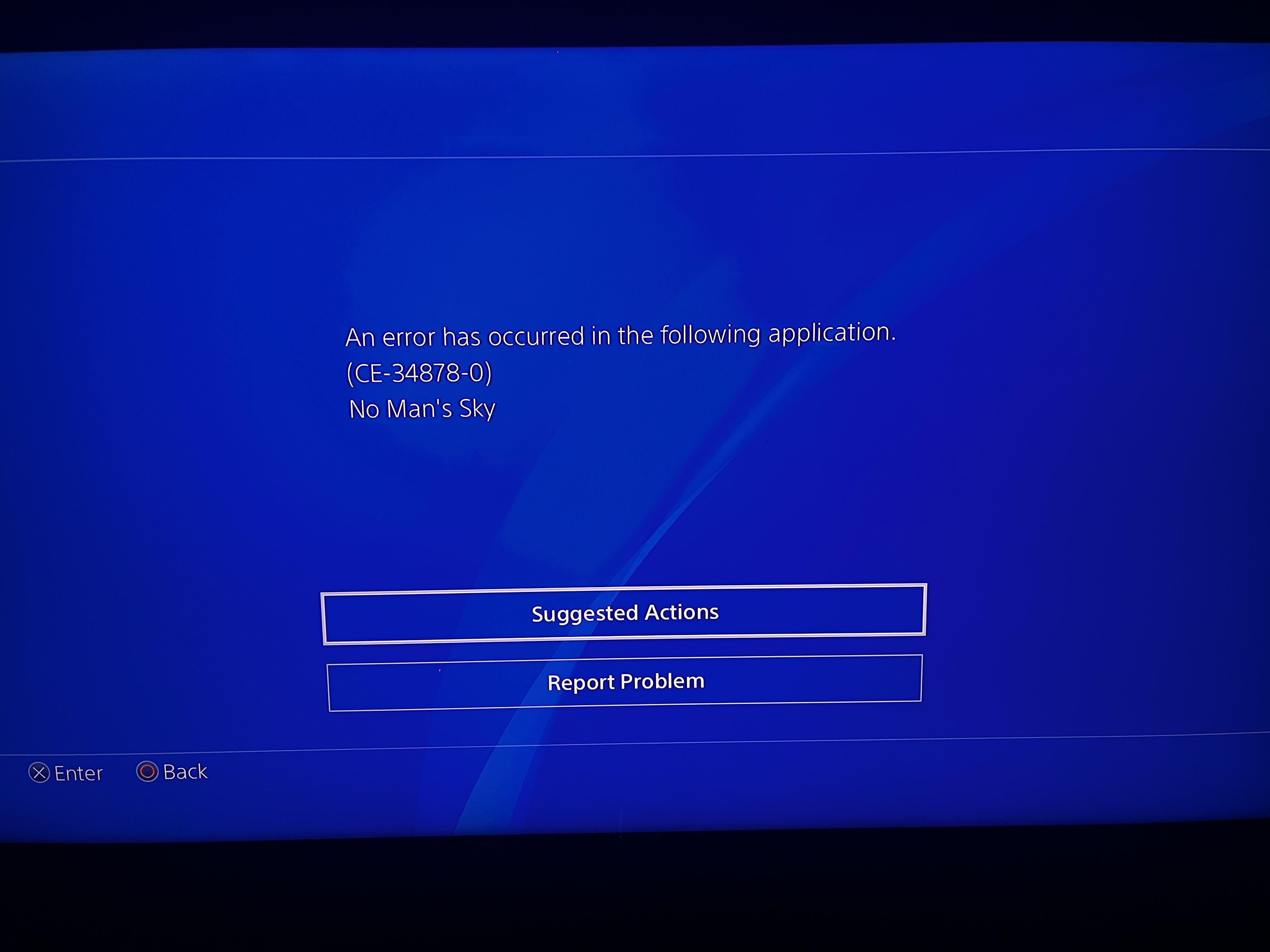 PS4: エラー CE-34878-0 : r/NoMansSkyTheGame