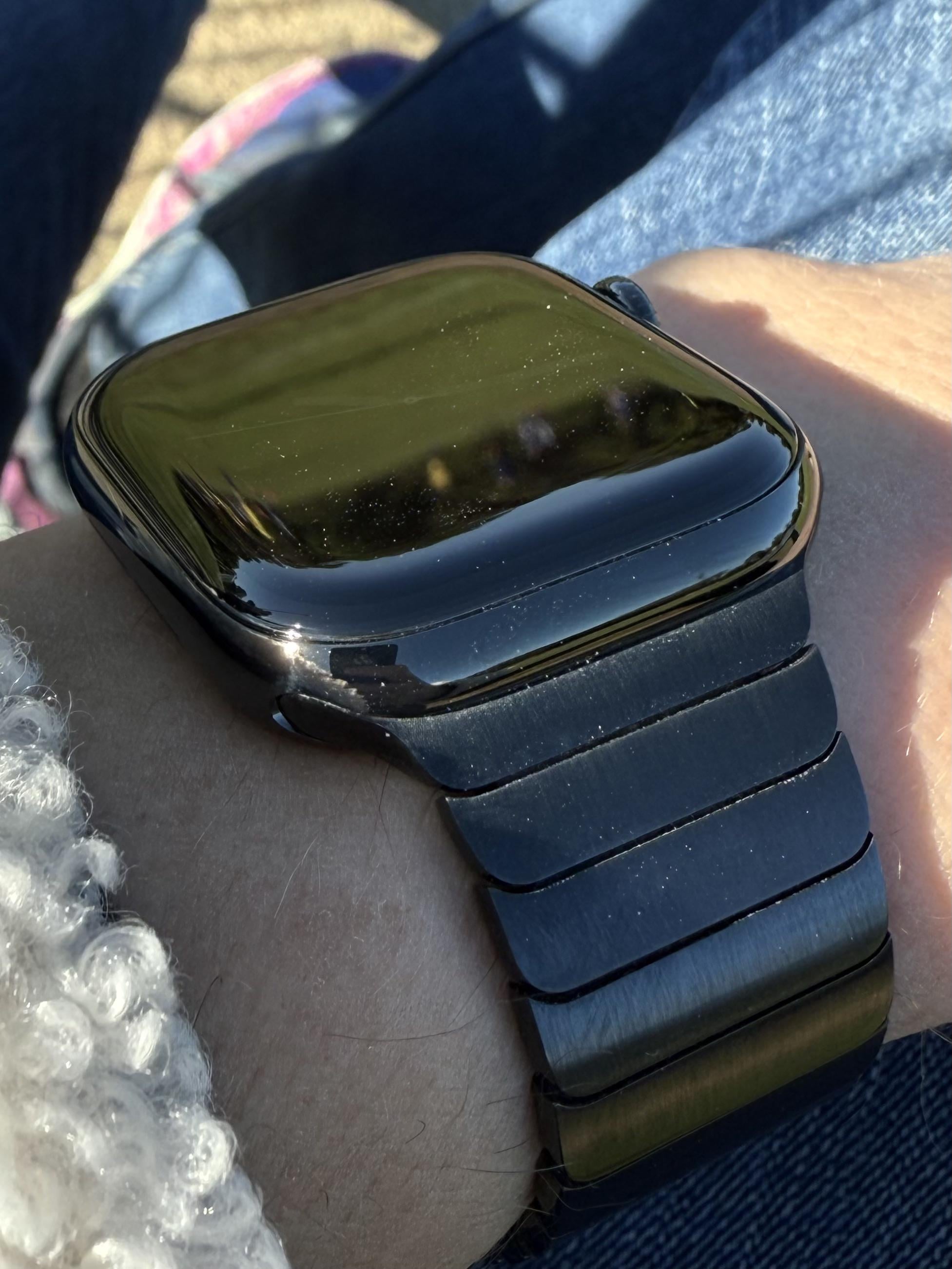 チタンスレートにスペースブラックのリンクブレスレット : r/AppleWatch