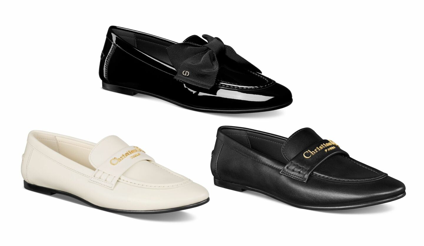 ディオール】脱・厚底の軽やかローファー｜ゴールドのシグネチャーや