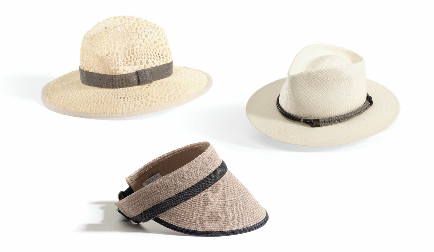 ブルネロ クチネリ」の夏映え帽子3選｜アイコニックな“モニーレ”装飾