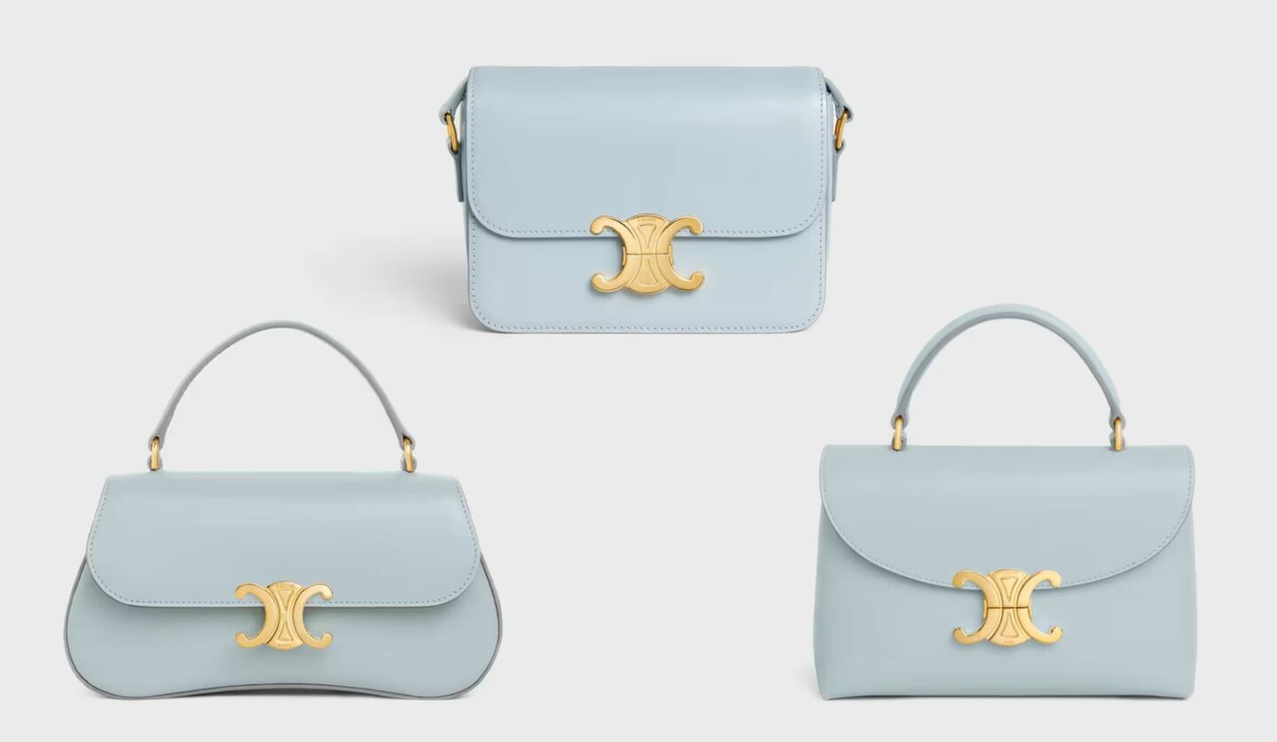 セリーヌ」の春色バッグ｜優しく爽やかな新色アイスブルーに
