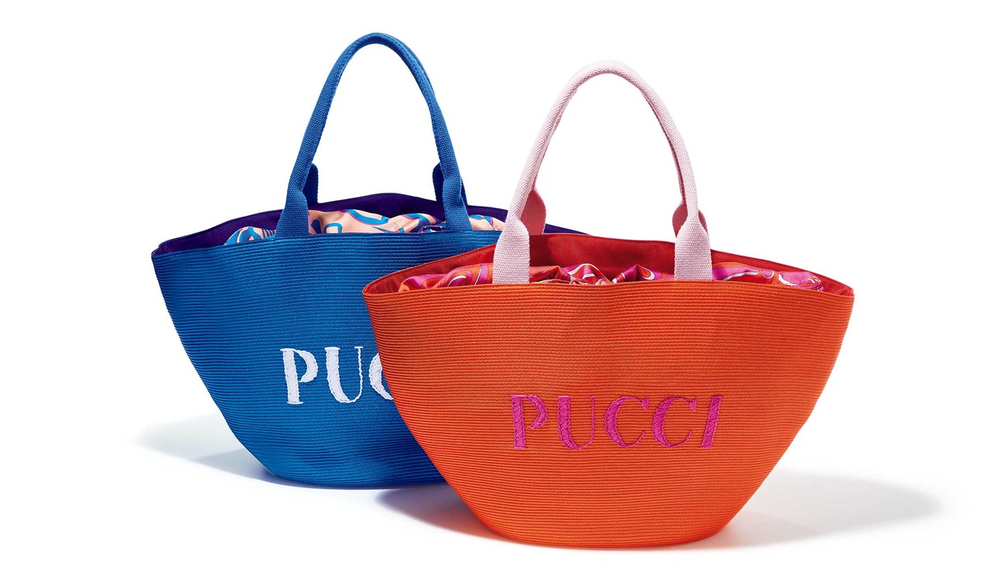 陽気なオレンジ＆ブルーが夏にぴったり！エミリオ・プッチの「かご