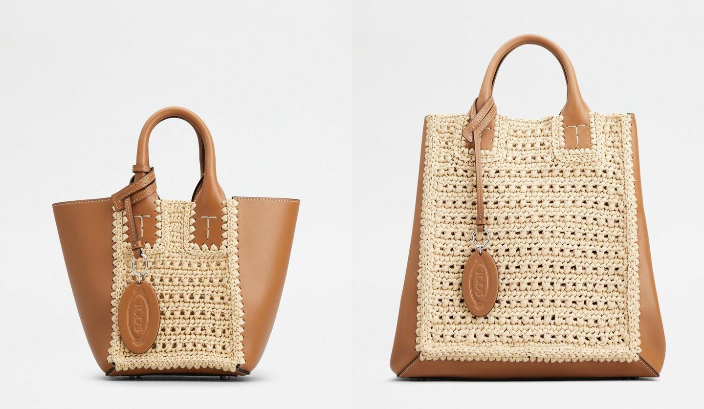 トッズの人気バッグ「トッズ ダブル アップ」にラフィア素材の軽快な