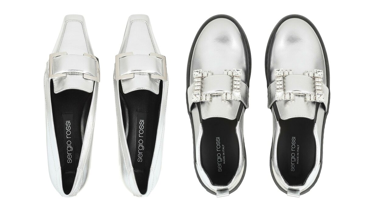 箱保存袋付き美品✨セルジオロッシ グリッターフラットパンプス